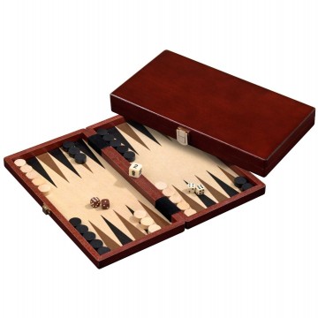 Backgammon kist bruin   mox spellen