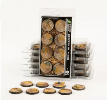 Blister   deserts of maahl bases round 32mm x8