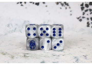 City states faction dice on gray swirl dice 1