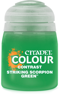 Contrast striking scorpion green