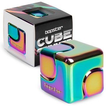 Cube spinner multicolour metallic bopster mox spellen
