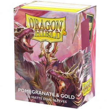 Dragon shield   sleeves dual matte pomegranate  gold 100 stuks mox spellen