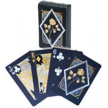 Kaarten zwart gouden roos 100 kunststof   mox spellen