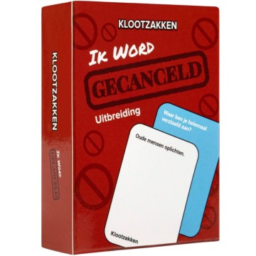 Klootzakken ik word gecanceld mox spellen
