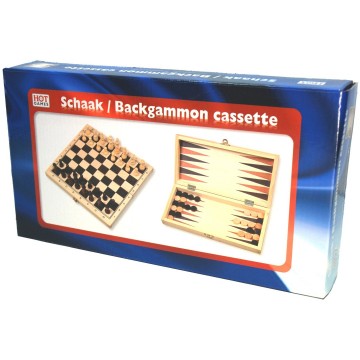 Schaak backgammon cassette