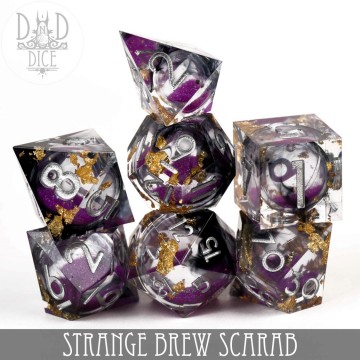 Strange Brew Scarab |  Liquid Core |  7 Dice Set