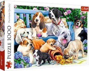 Trefl   honden in tuin 1000